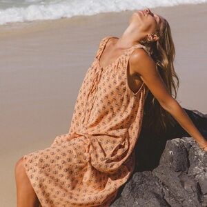 Daughters of India, Sundress Midi Peach